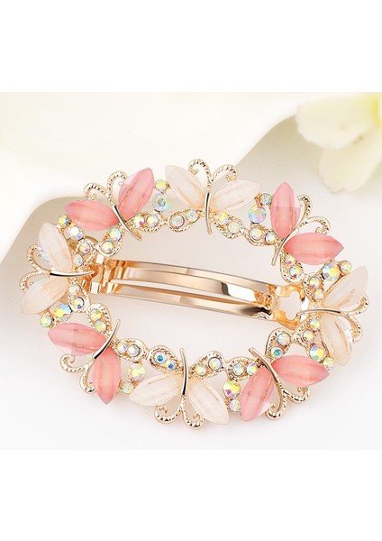 Pembe Tarzı Yeni Moda Kızlar Toka Kristal Taşlı Barrette Kadın Saç Klipsi Saç Aksesuarları (Yurt Dışından)
