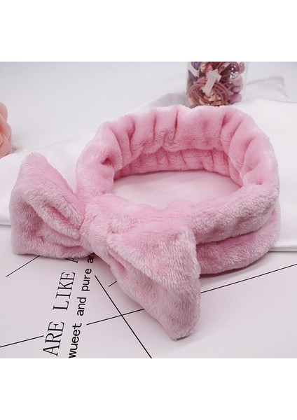 Pembe Tarzı Yumuşak Koral Polar Saç Kurdelesi Çapraz Başbandı - Yüz Yıkama Makyaj Bayan Banyo Maske Kozmetik (Yurt Dışından) fırsatları