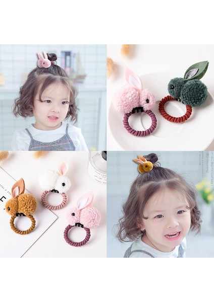 Pembe Saç Tokası Sevimli Moda Tavşan Elastik Kauçuk Yüzükler Saç Bandı Kızlar Tavşan Ip Tokaları Kızlar Tavşan Kuyruğu Tutucuları Saç Bandı Saç Aksesuarı Çocuklar Için (Yurt Dışından) modelleri