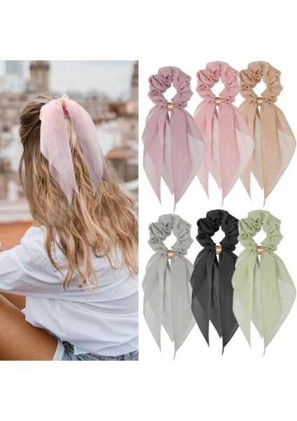 Pembe Tarzı Kadınlar Için Lastikli Atkı Kurdele Saç Bandı Saç Tokası (Yurt Dışından) fiyatları