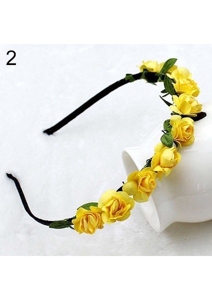 Gül Kırmızı Tarzı Şık Kadın Gül Taç Festivali Saç Bandı Düğün Taç Çiçek Tacı Aksesuarı (Yurt Dışından) indirimleri