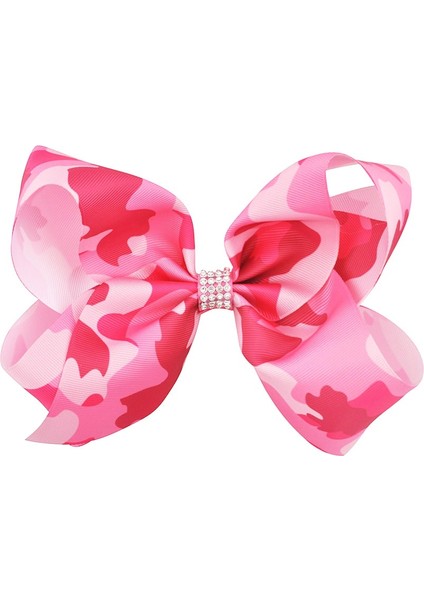 NO28 Kız Çocukları Büyük Taşlı Saç Kurdeleleri Baskılı Kırmızı Kurdele Yay Tüm Timsah Toka Saç Aksesuarları (Yurt Dışından)