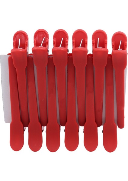 Kırmızı Stil 1 Çanta (12 Adet) Saç Toka Klipsleri Kuaförlük Bölümleme Kesme Saç Kelepçeleri Clip Profesyonel Plastik Salon Stil Saç Klipsleri (Yurt Dışından)