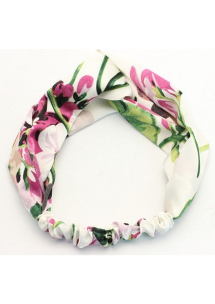 Kırmızı Stil 2018 Çiçek Desenli Ipek Başbandı Çapraz Turban Bandaj Saç Bantları Başörtüsü (Yurt Dışından) fırsatları