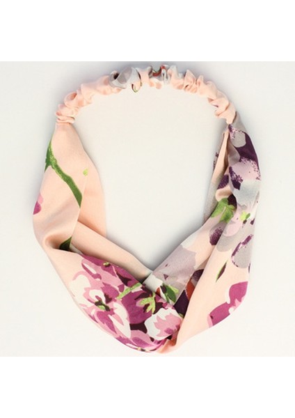 Kırmızı Stil 2018 Çiçek Desenli Ipek Başbandı Çapraz Turban Bandaj Saç Bantları Başörtüsü (Yurt Dışından) indirimleri