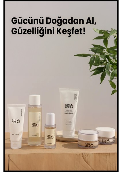 Yağlı,Akne Sivilceye Eğilimli Ciltler için Beyaz İnci Çiçeği Özlü Zencefil Suyu İçeren Tonik 150 ml