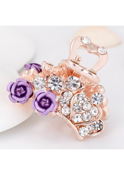 Gül Kırmızı Tarzı 2cm'ye 2cm Çiçekli Saç Tokası Mini Taç Yüksek Kaliteli Moda Çiçekler Taşlı Saç Tokası Kızlar Başlık Hediye (Yurt Dışından) fırsatları