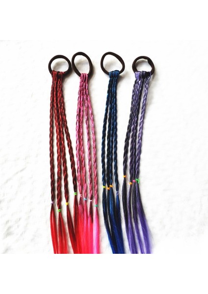Mavi Stil Cool Kızlar Renkli Saç Lastikleri Örgüler Saç Aksesuarları Peruk Ponytail Saç Halkası Çocuklar Twist Örgü Ipi Saç Örgü Aparatı (Yurt Dışından) fiyatları