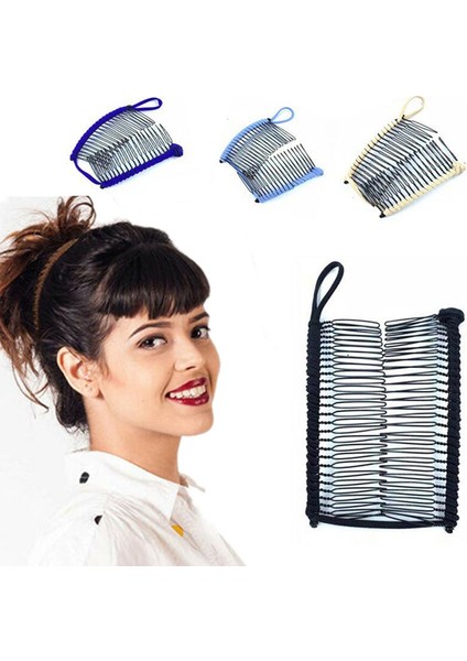 Mavi Stil 30 Diş Moda Kadın Sihirli Muz Tokası Tembel Çift Saç Tarak Kaydırılabilir Saç Aksesuarları Saç Klipsi Içine Tarak (Yurt Dışından) fiyatları