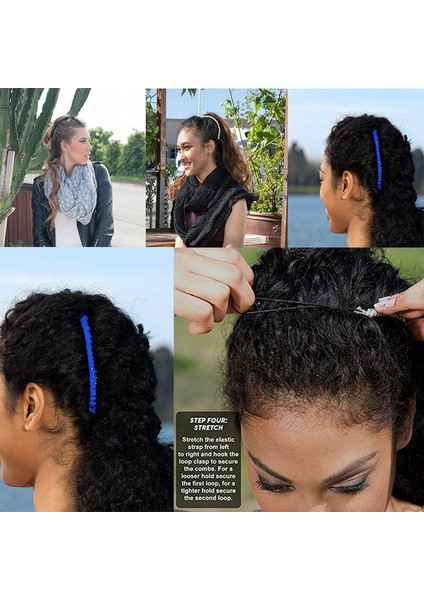 Mavi Stil 30 Diş Moda Kadın Sihirli Muz Tokası Tembel Çift Saç Tarak Kaydırılabilir Saç Aksesuarları Saç Klipsi Içine Tarak (Yurt Dışından) modelleri