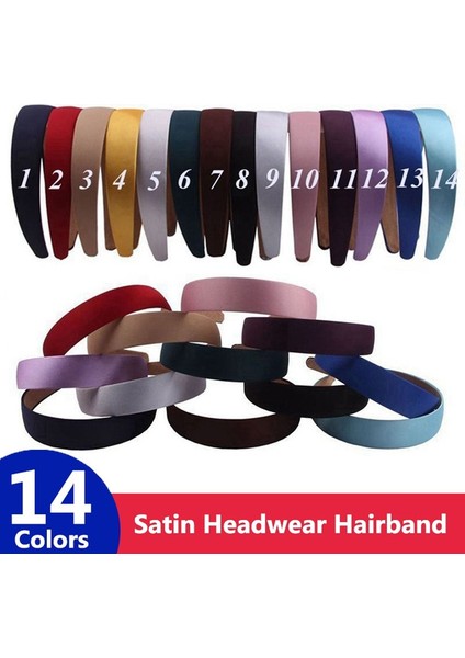Açık Mavi Stil 1 Adet Kadın Sıcak Geniş Kafa Bandı Saç Bandı Saten Kafa Bandı Plastik Moda Klasik Başlık (Yurt Dışından) fiyatları