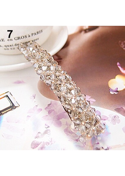 Koyu Mavi Tarzı Bir Kadın Kız Moda Taşlı Saç Aksesuarı El Yapımı Tam Kristal Saç Tokası Toka - E-Ticaret (Yurt Dışından) fırsatları