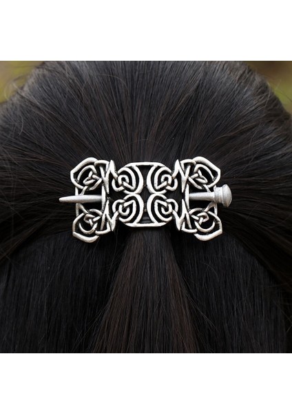 Antik Gümüş Tarzı B Viking Saç Aksesuarları Vintage Kelt Düğümler Deve Dikenleri Saç Tokaları Antik Gümüş Metal Çubuk Kaydırma Saç Klipsleri Kadın Saç Aksesuarları Mücevherler (Yurt Dışından) indirimleri