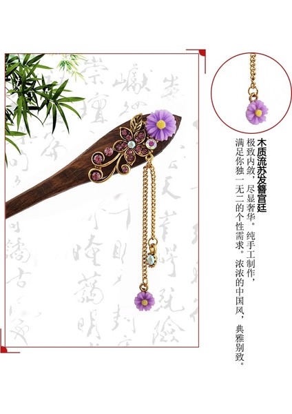 Mor Tarzı Kadınlar Için Moda Saç Tokaları Vintage 16CM Saç Çubuğu Çatal Klasik Moda Saç Aksesuarları Toka Renk: Beyazmorkırmızı (Yurt Dışından) modelleri