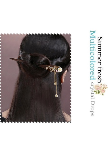 Mor Tarzı Kadınlar Için Moda Saç Tokaları Vintage 16CM Saç Çubuğu Çatal Klasik Moda Saç Aksesuarları Toka Renk: Beyazmorkırmızı (Yurt Dışından) indirimleri