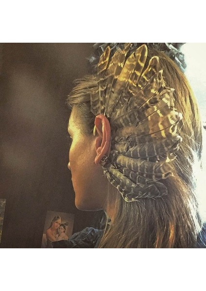 Kahverengi Tarzı Vintage Benzersiz 1 Adet Sol Kulak Klipsli Küpe Cinsiyetsiz Büyük Tüy Kulak Manşeti Deliksiz Altın Kaplama Küpe Kadın Erkek Takı (Yurt Dışından) modelleri