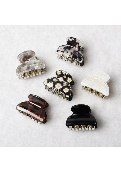 B Renk Kadın Kızlar Için 3'lü Saç Tokası Papatya Akrilik Plastik Küçük Saç Tokası Altın Yengeç Saç Tokası Saç Aksesuarları Için 3'lü Paket (Yurt Dışından) modelleri