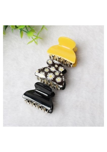 B Renk Kadın Kızlar Için 3'lü Saç Tokası Papatya Akrilik Plastik Küçük Saç Tokası Altın Yengeç Saç Tokası Saç Aksesuarları Için 3'lü Paket (Yurt Dışından) fırsatları