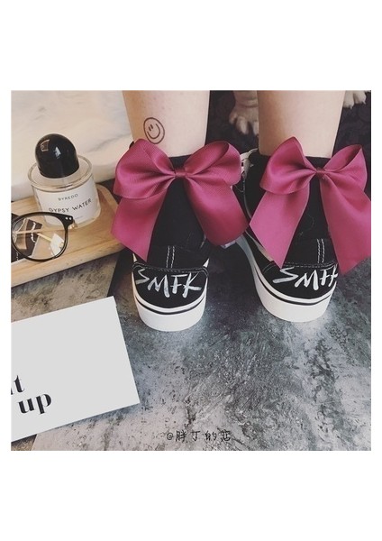 Beyaz ve Yeşil Tarzı 1 Çift Kadın Şirin Çorap Saten Kurdele Yay Detay Lolita Kızlar Pamuk Kısa Ayak Bileği Klasik (Yurt Dışından) indirimleri