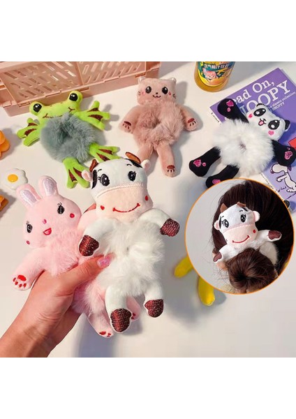 Yeşil Kurbağa Yeni Varış Kawaii Kadın Elastik Saç Lastiği Baş Aksesuarları Karikatür Peluş Kurbağa Panda Tavşan Kedi Dolgulu Hayvan Toka Kız Saç Bandı (Yurt Dışından) modelleri
