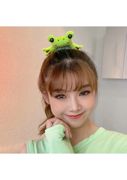 Yeşil Kurbağa Yeni Varış Kawaii Kadın Elastik Saç Lastiği Baş Aksesuarları Karikatür Peluş Kurbağa Panda Tavşan Kedi Dolgulu Hayvan Toka Kız Saç Bandı (Yurt Dışından) indirimleri