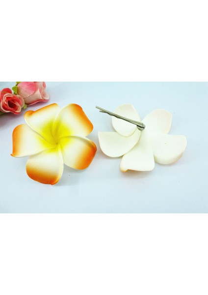 Yeşil Stil 2 Adet 2 Adet Köpük Hawai Plumeria Çiçeği Frangipani Çiçeği Gelin Saç Tokası (Yurt Dışından) modelleri