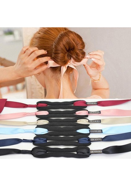 Kahverengi Tarzı Moda Kadın Saç Aksesuarları Yeni Saç Kıvırcık Top Baş Bandı Saç Yapıcı Sihirli Saç Yapım Aracı Kurdele Yay Saç Top Yapıcı (Yurt Dışından)