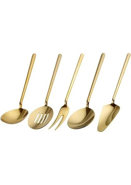 Vizyon Gold 5 Parça Sunum Servis Seti
