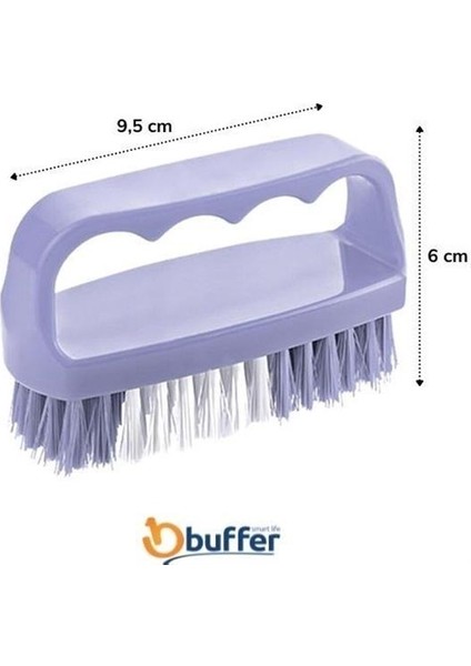Tutamaçlı Plastik Pratik Tırnak ve Kıyafet Yaka Temizlik Fırçası- TP-113 (4767)