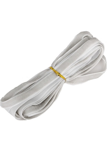 Gri Tarzı Yeni 10 Metrelik Geniş Çok Renk Seçenekli Kadife Kurdele Velur Kumaş Saç Bandı Aksesuarları Beyaz Dantel Kumaşlı Webbing Saç Bandı (Yurt Dışından)