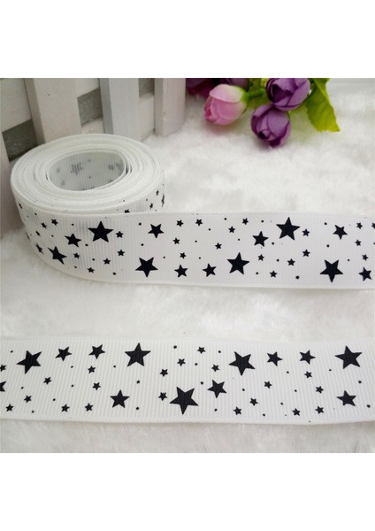 Lacivert Tarzı Yeni 5 Metre 1'' Yıldız Baskılı Grosgrain Kurdele Saç Kurdelesi Kendin Yap - E-Ticaret (Yurt Dışından) modelleri