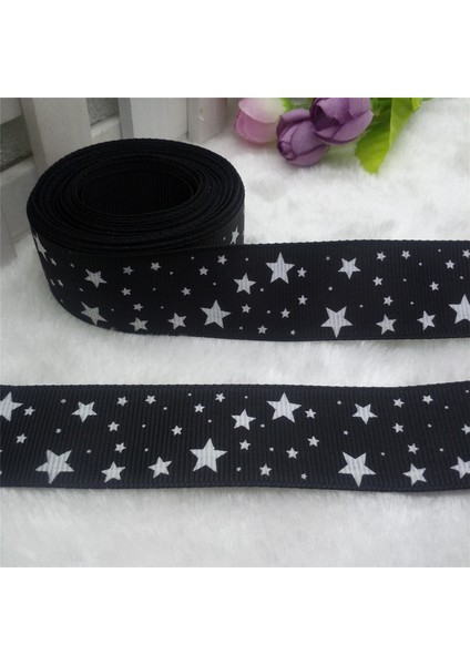 Lacivert Tarzı Yeni 5 Metre 1'' Yıldız Baskılı Grosgrain Kurdele Saç Kurdelesi Kendin Yap - E-Ticaret (Yurt Dışından) fırsatları
