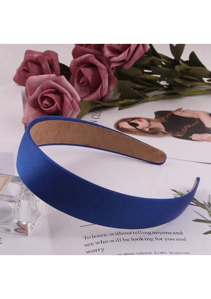 Lacivert Tarzı 2 Adet 2 Adet Kadın Sıcak Geniş Saç Bandı Saten Kafa Bandı Plastik Moda Klasik Başlık (Yurt Dışından)
