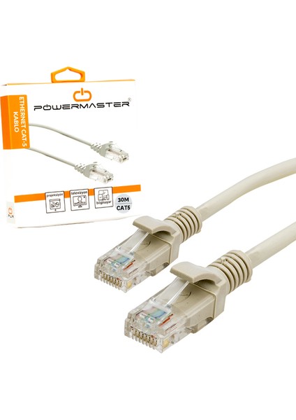 Kablo.cat5 30 Metre Gri  Kutulu (4767) - MCT9654-9202