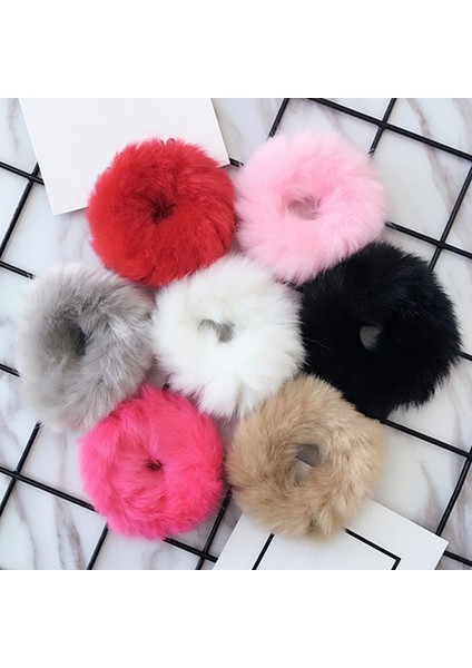 Gri Tarzı Inrush 6 Renkli Kız Kadın Sevimli Elastik Saç Bantları Yapay Kürk Lastik Halka Kauçuk Lastikli Kürk Bağ Aksesuarları Tüylü Saç Bandı WIRCA27 (Yurt Dışından) fiyatları