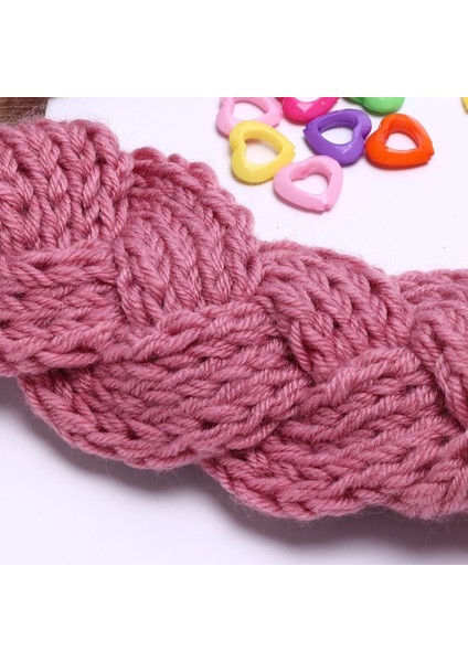 Gri Tarzı Sonbahar ve Kış Sevimli Şeker Renkli Saç Bantları El Örgüsü Yün Sıcak Twist Başbandı (Yurt Dışından) fırsatları