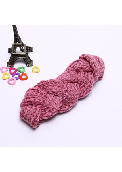 Gri Tarzı Sonbahar ve Kış Sevimli Şeker Renkli Saç Bantları El Örgüsü Yün Sıcak Twist Başbandı (Yurt Dışından) indirimleri