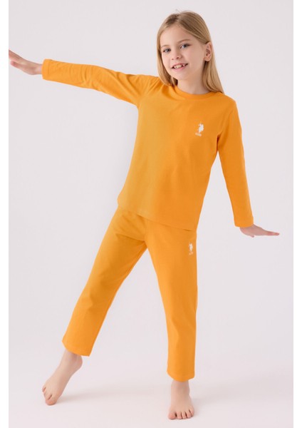 Kız Çocuk Kayısı Pijama Takımı