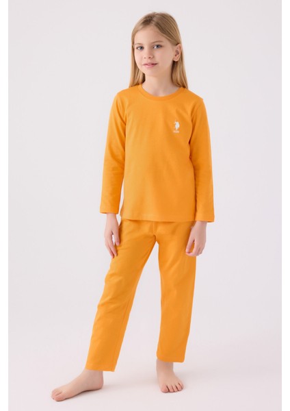 Kız Çocuk Kayısı Pijama Takımı modelleri