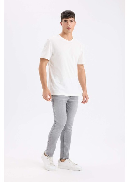 Carlo Skinny Fit Ekstra Dar Kalıp Normal Bel Ekstra Dar Paça Jean Pantolon C5745AX24AU