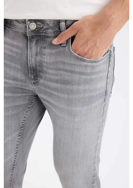 Carlo Skinny Fit Ekstra Dar Kalıp Normal Bel Ekstra Dar Paça Jean Pantolon C5745AX24AU