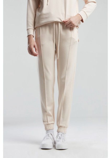 Kadın Yumuşak Dokulu Jogger Beıge
