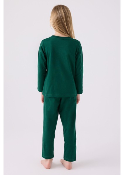 Kız Çocuk Koyu Yeşil Pijama Takımı indirimleri