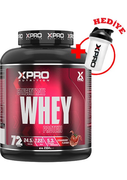 Whey Protein Tozu 2304 gr Çilek Aromalı