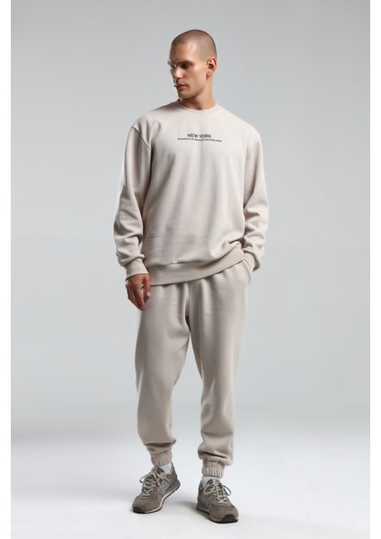 Erkek Krem Sweatshirt