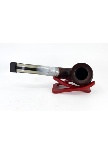 Bent Apple Briar (Gül Kökü) 9 mm Filtreli El Yapımı Pipo - Kahverengi 1740