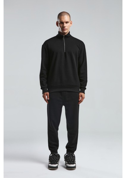 Erkek Siyah Sweatshirt