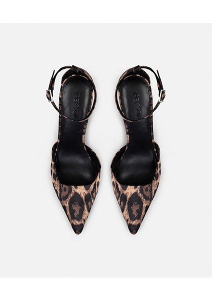Leopar desen topuklu ayakkabı IW6240031022074 indirimleri