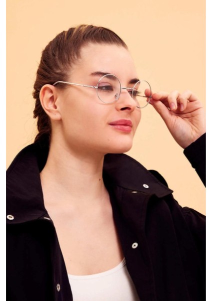 Unisex Gümüş Renk Mavi Işık Filtreli Korumalı Bilgisayar Ekran Gözlüğü Blue Block Yeni Sezon Blueblock