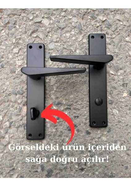 Lüx Safir Paslanmaz Mat Siyah Kapı Kolu Alüminyum / Çelik